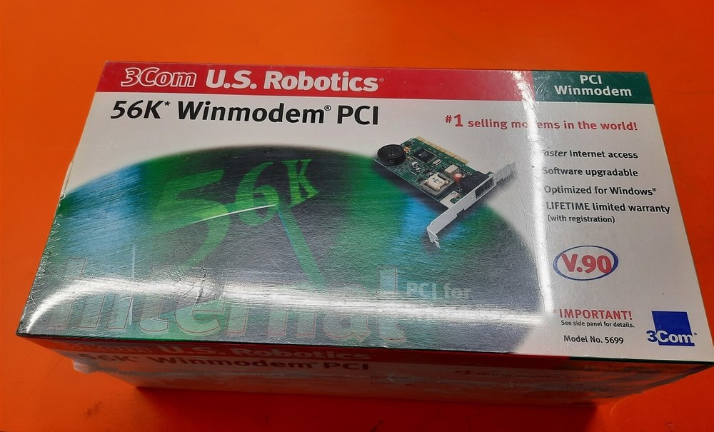⭐️⭐️⭐️⭐️⭐️ U.S. Robotics 3Com Computer Internal Modem Card PCI Model 5699