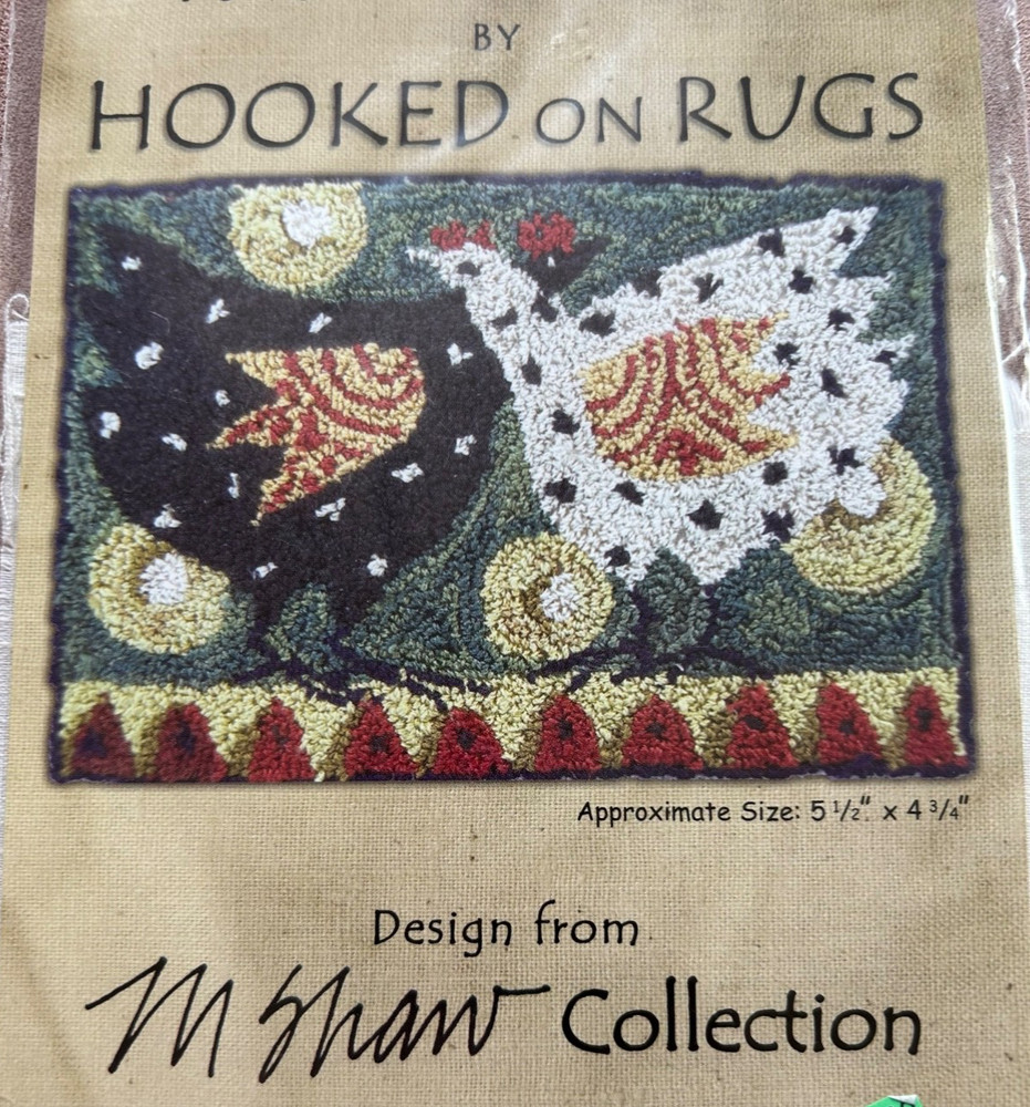 PRIMITIVE PUNCHNEEDLE EMBROIDERY PATTERN, CRAFTS, PUNCH NEEDLE CHICKENS
