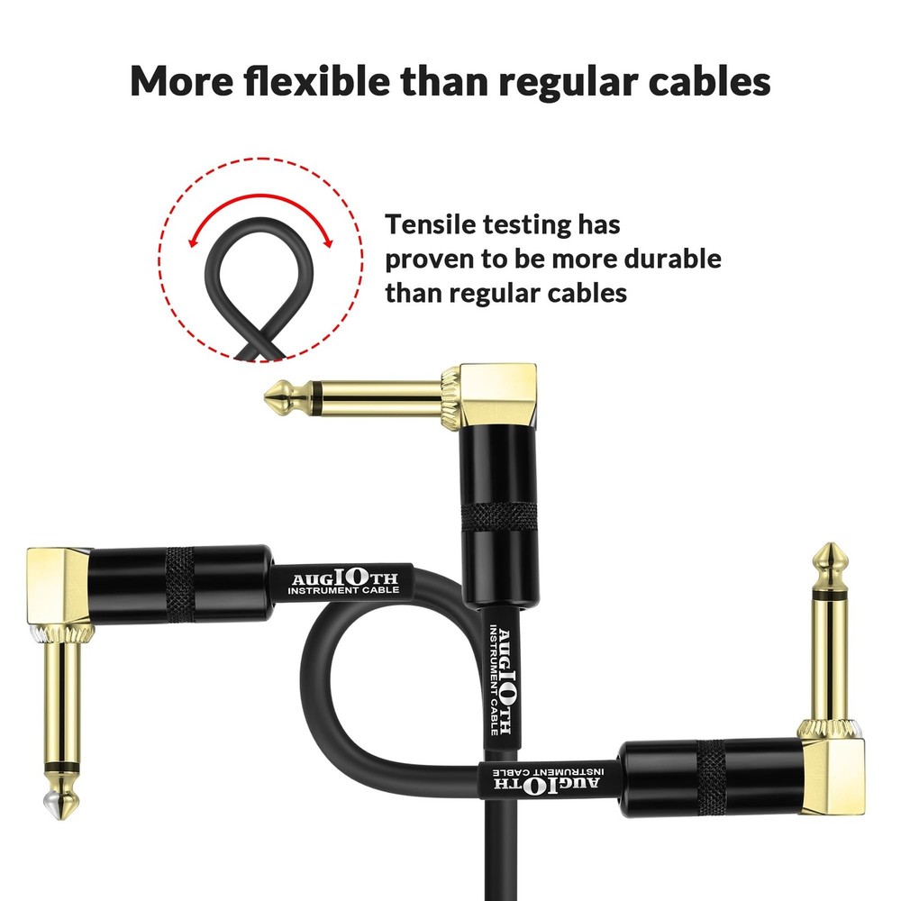 36 Inch Guitar Patch Cable Performance Guitar Effect Pedal Cables Straight to...