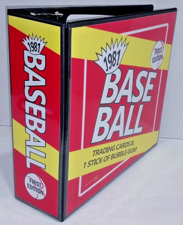 BCB Baseball Card 3" Storage Binder, 1981 Fleer Wax Pack Themed ~STORE YOUR SET~