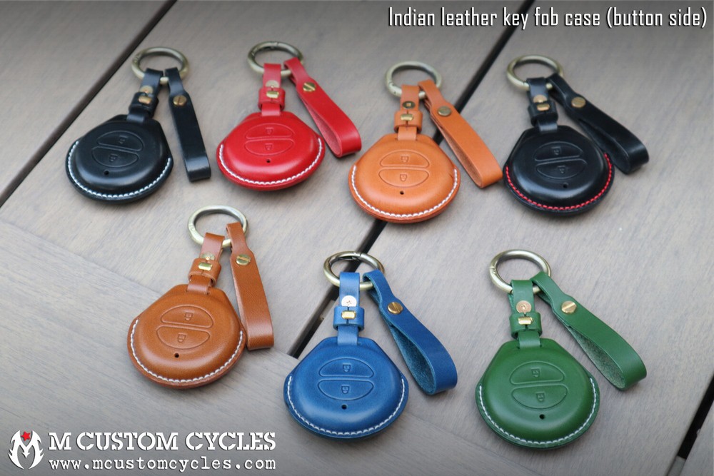 Indian motorcycle key fob leather case