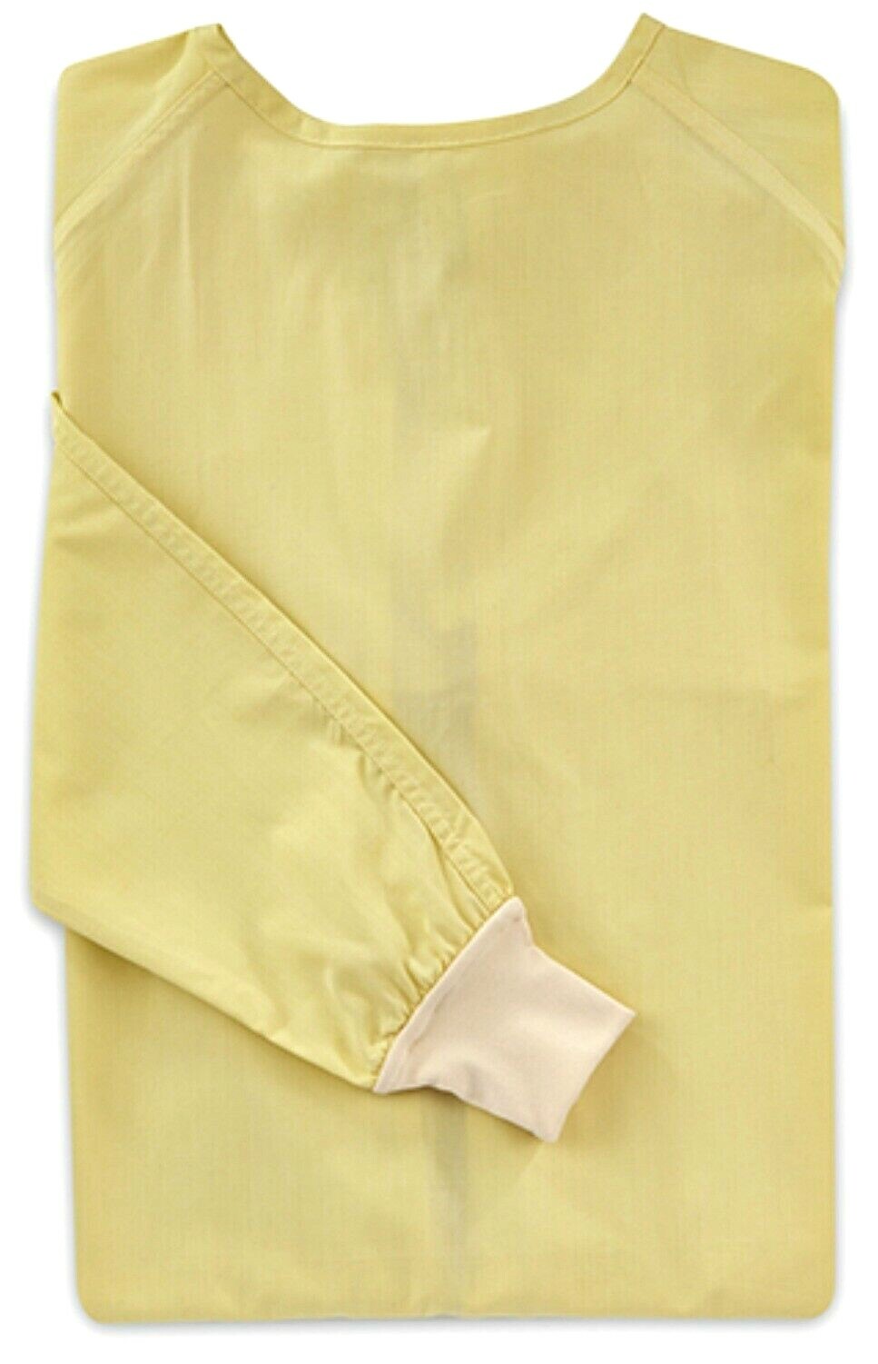 Yellow Washable Medical Isolation Protective gowns knit cuff Premium Quality