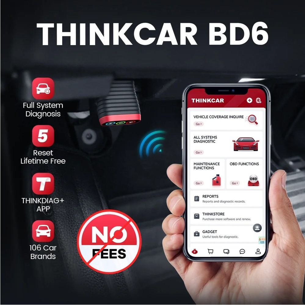 Thinkcar BD6 Full System OBD2 Scanner Bluetooth All System Diagnostic Scan Tool