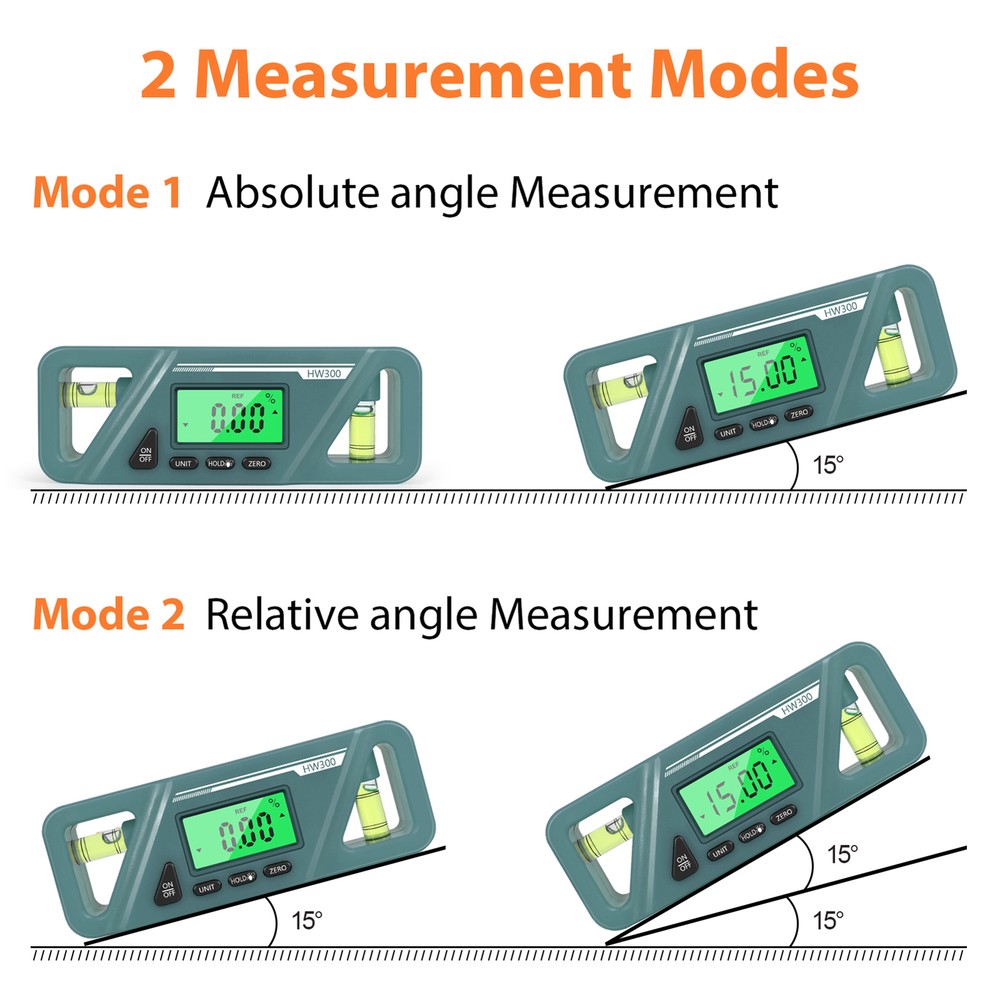 Angle Gauge Finder Level Tool Digital with Magnetic Base Wood Working Protractor