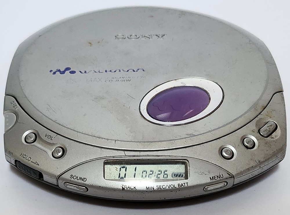 Sony Walkman D-E351 Max Personal Portable CD Player Silver Tested Working