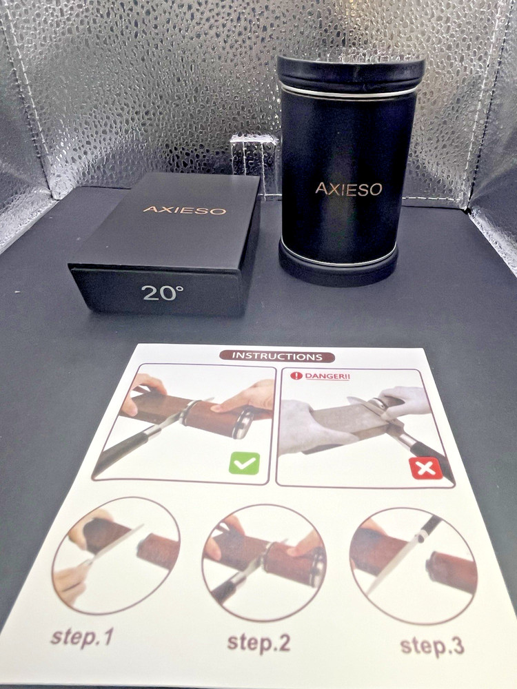 Rolling Knife Sharpener Kit - Roller Knife Sharpening Tool w/ Diamond & Ceramic