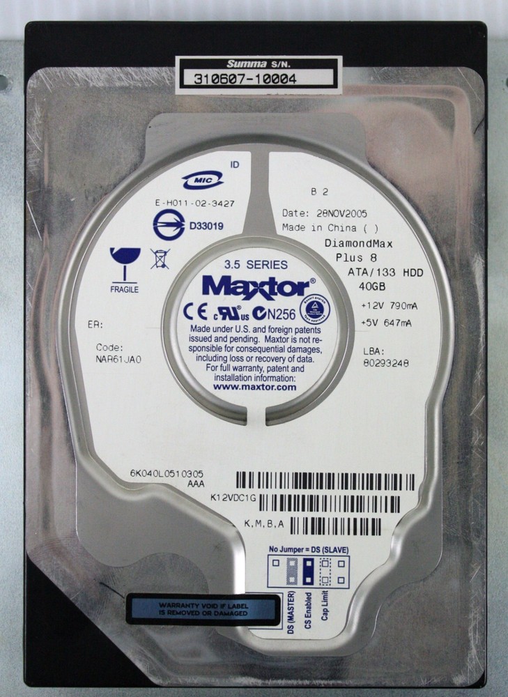Summa DC4 HDD Hard Drive Storage