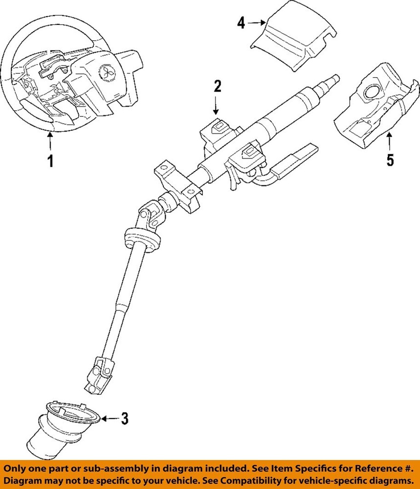 Used Steering Column fits: 2005 Mitsubishi Galant  Grade A