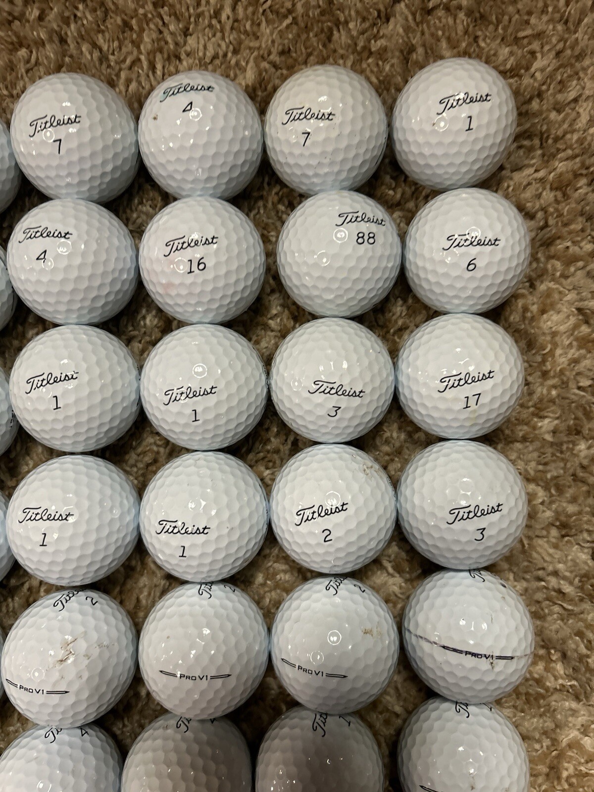 50 Titleist 23/24 Model Prov1 Golf Balls In 4A Condition