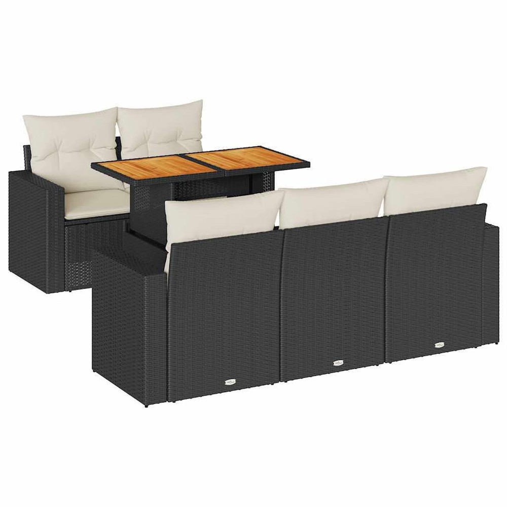 Garden Sofa Set Black