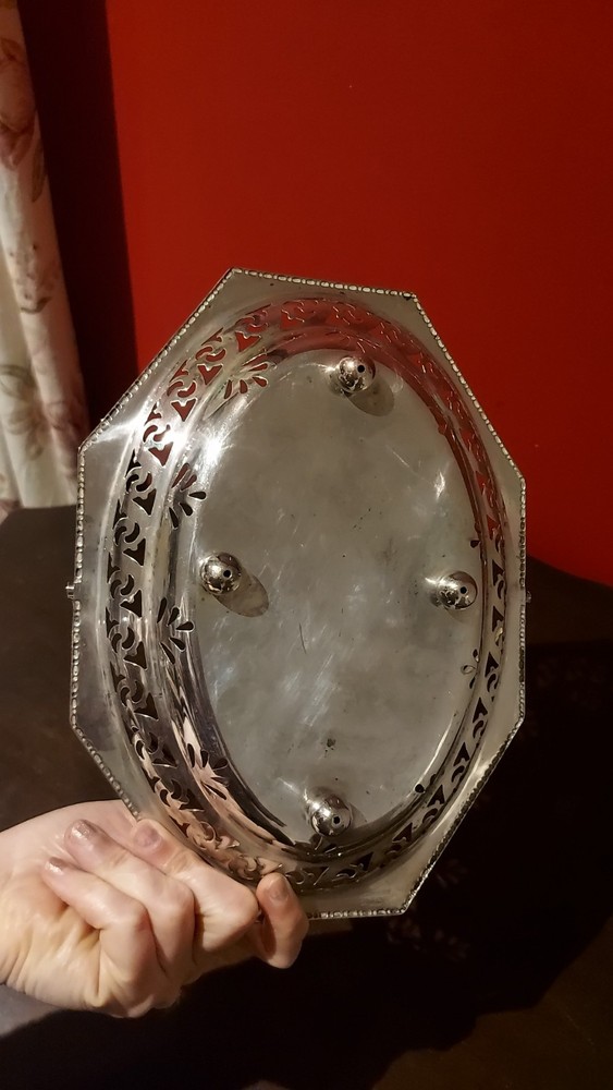 Vintage Silver Plated Footed Dish