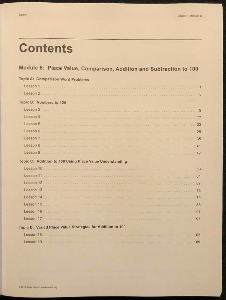 1st Grade - EUREKA MATH - MODULE 6 (Student Workbook) (2018, Great Minds)