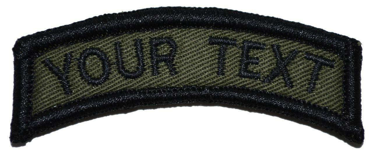 CUSTOMIZED Tab Military/ Patch with Hook and Fastener - Multiple Colors