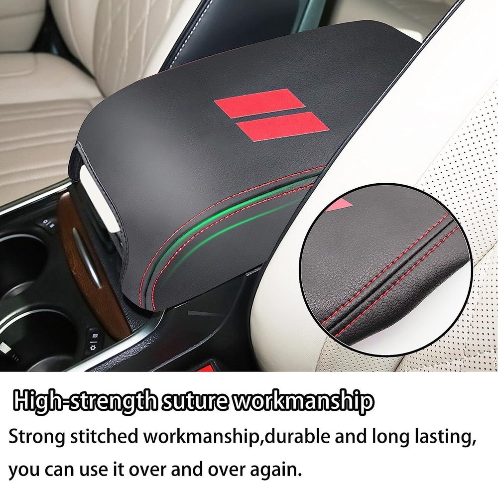 Center Console Armrest Cover Leather For 2011-2023 Dodge Charger Protector