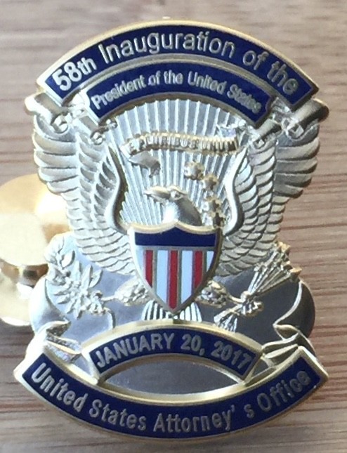 USAO - U.S. Attorney's Office 2017 58th Inauguration Lapel Pin