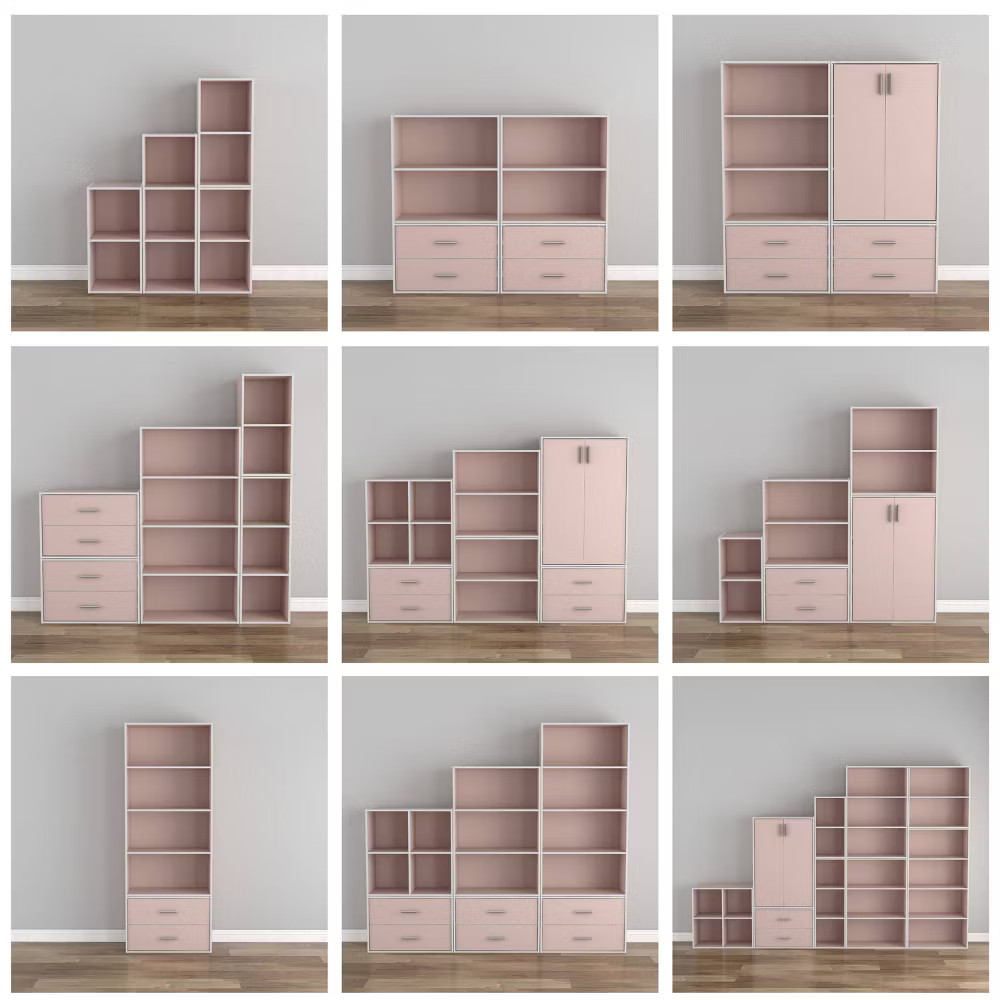 24/7 Shop At Home 23.7" Silkpath Modern 2 Tier Stackable and Modular