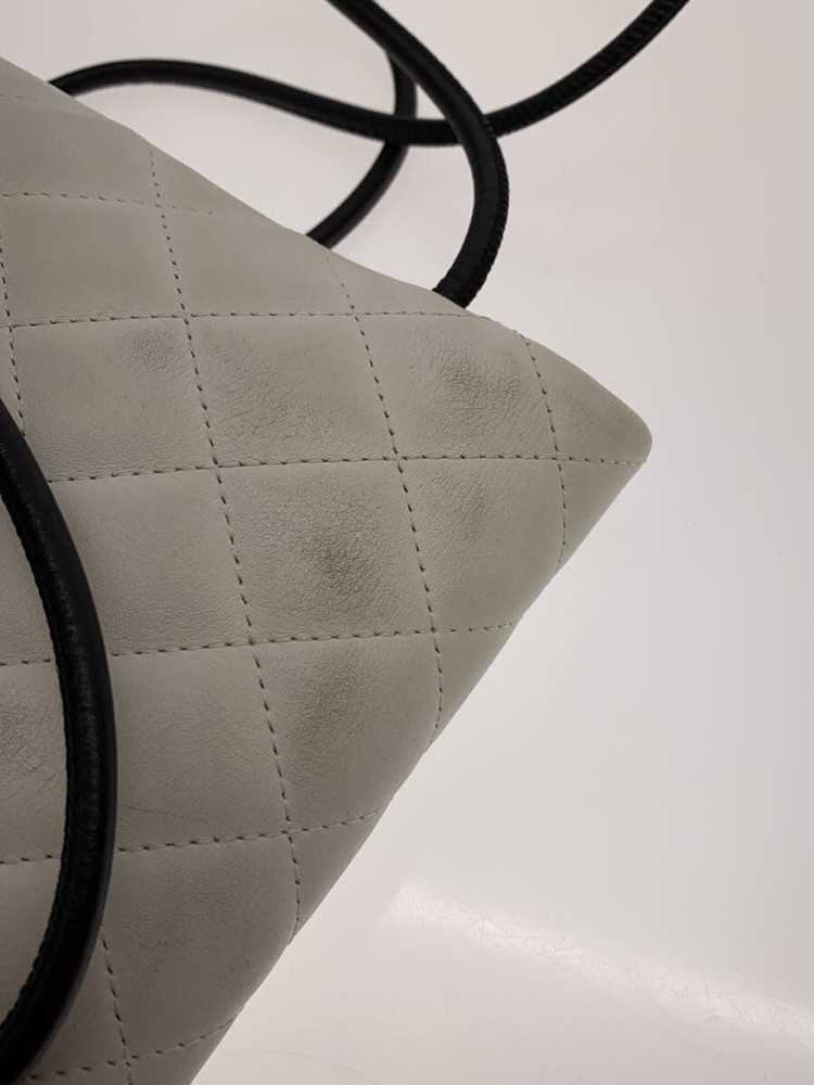 Shoulder Bag Cambon Mini Leather WHT Used