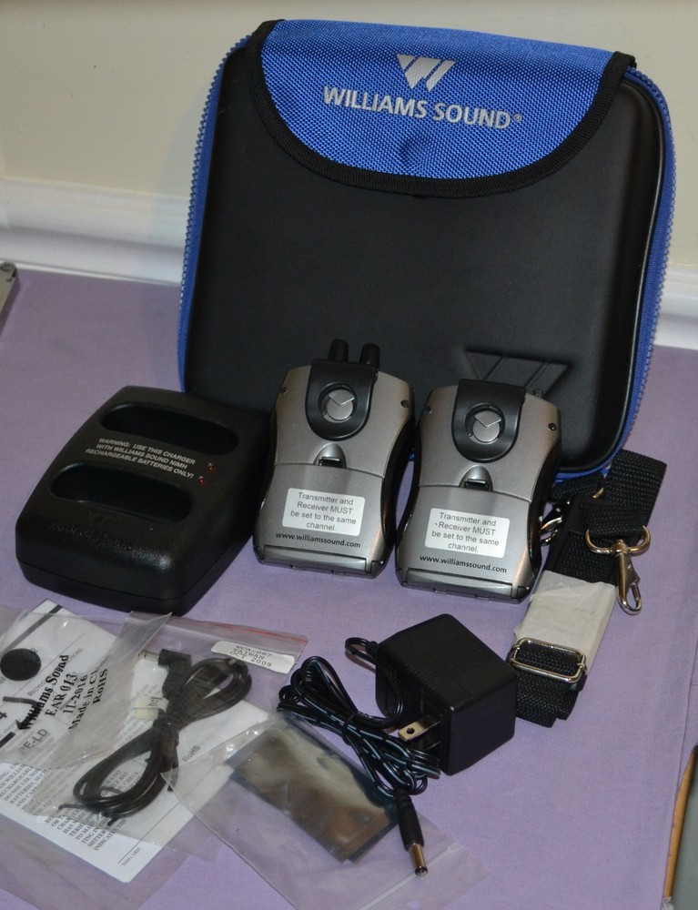 Williams Sound Motiva Personal FM System W/T36 Transmitter, R36 Receive, Charger