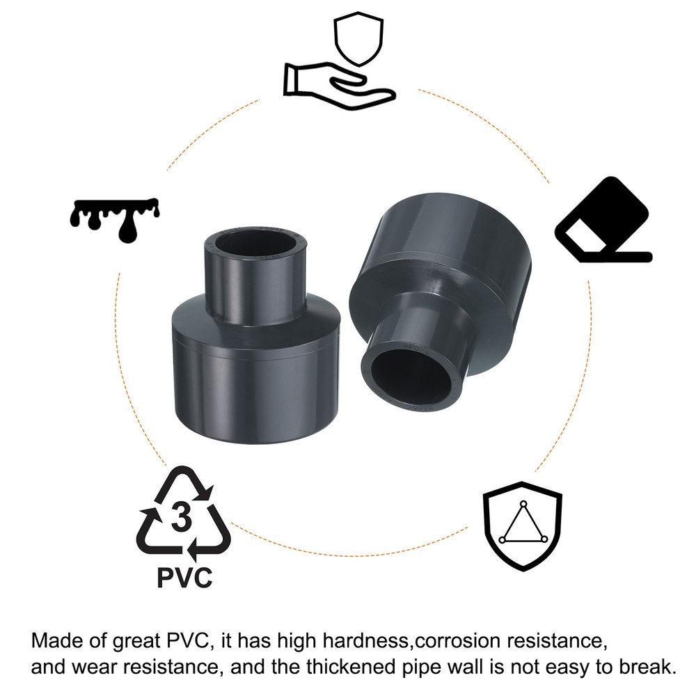 PVC Reducing Coupling 2 x 1" Increaser/Reducer Coupling Pipe Fittings