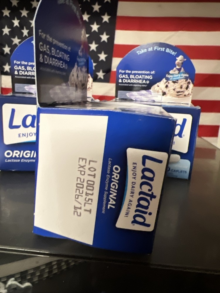 Lactaid Original Strength Caplets 120ct 3 Packs