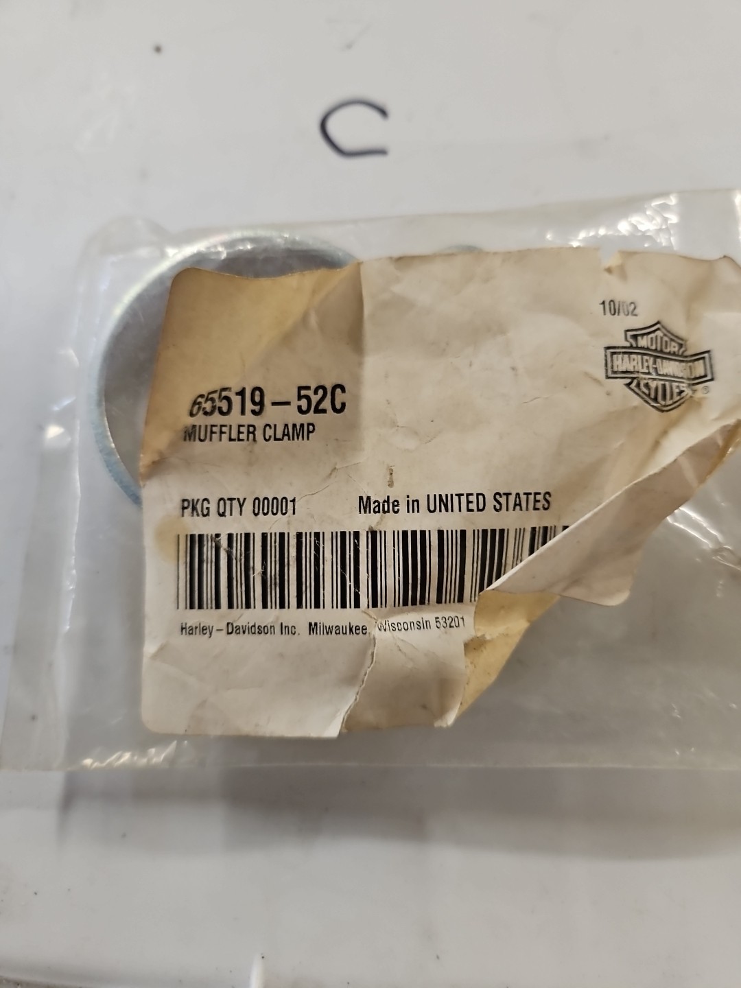 HARLEY-DAVIDSON MUFFLER CLAMP 65519-52C