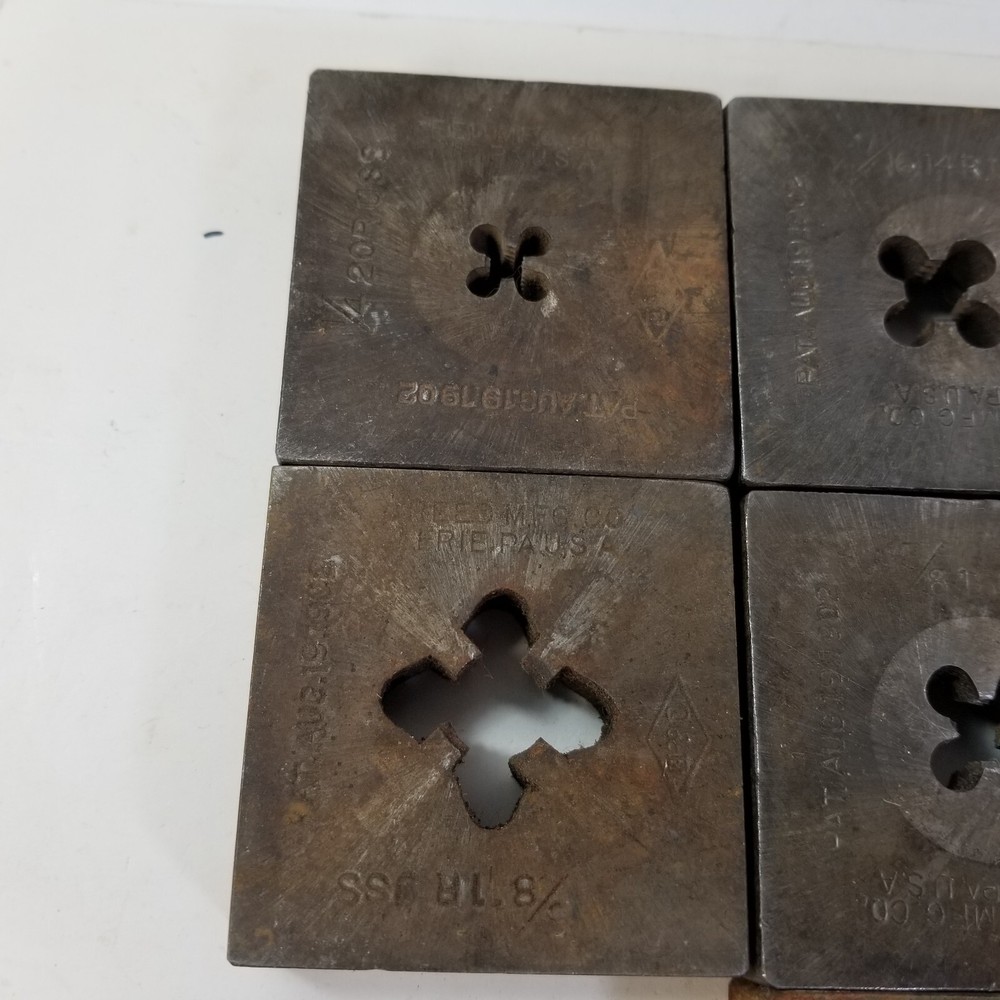 Vintage Ree pipe threader dies Lot Q & E R USS