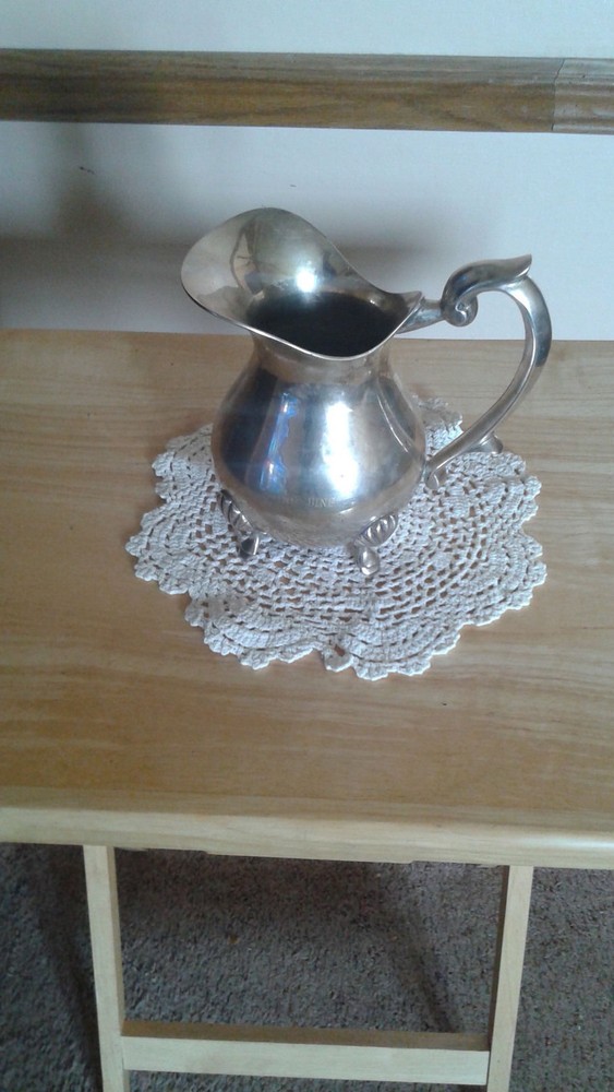 Vintage Electroplated Nickel Silver Footed Pitcher