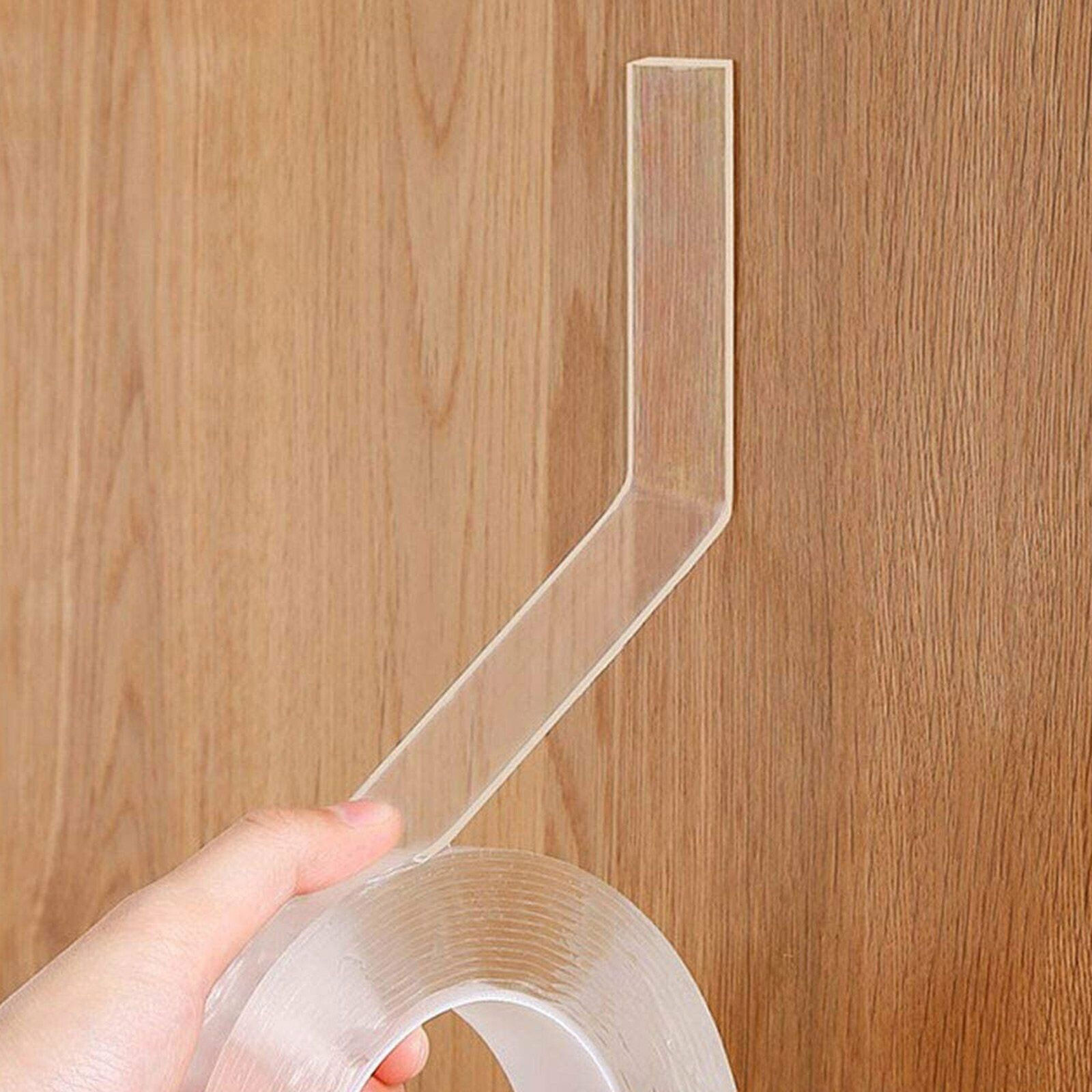 20FT Transparent Tape Double Sided Traceless Washable Adhesive Invisible Gel