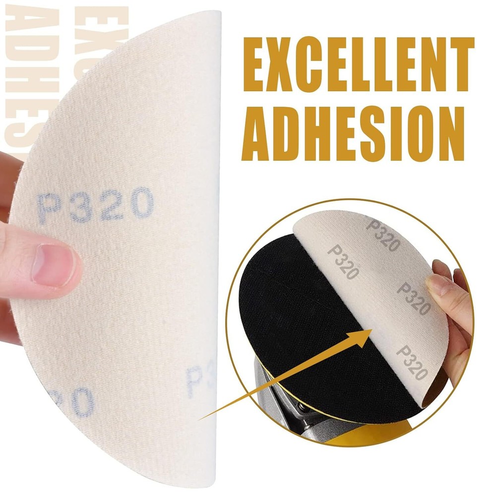 10-Pack Pure Sanding Surface:Premium 9" Yellow Discs with Solid Backing 220Grit