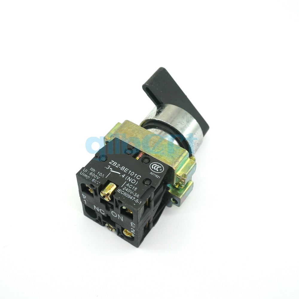 22mm 1NC + 1NO 2 Positions Maintained Extended Lever Select Selector Switch