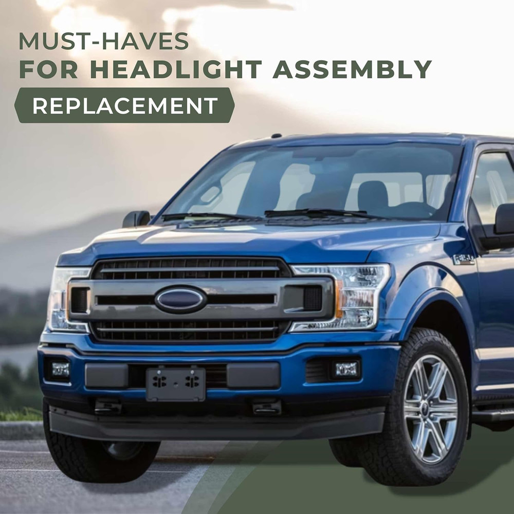 (6-Pack) Exact Replacement Pivot Headlight Retaining Clips Compatible with Ford