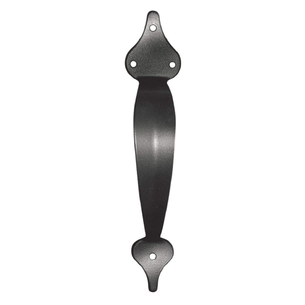 Nuvo Iron 10" Ornamental Gate Pull Handle, Black, 1 Count