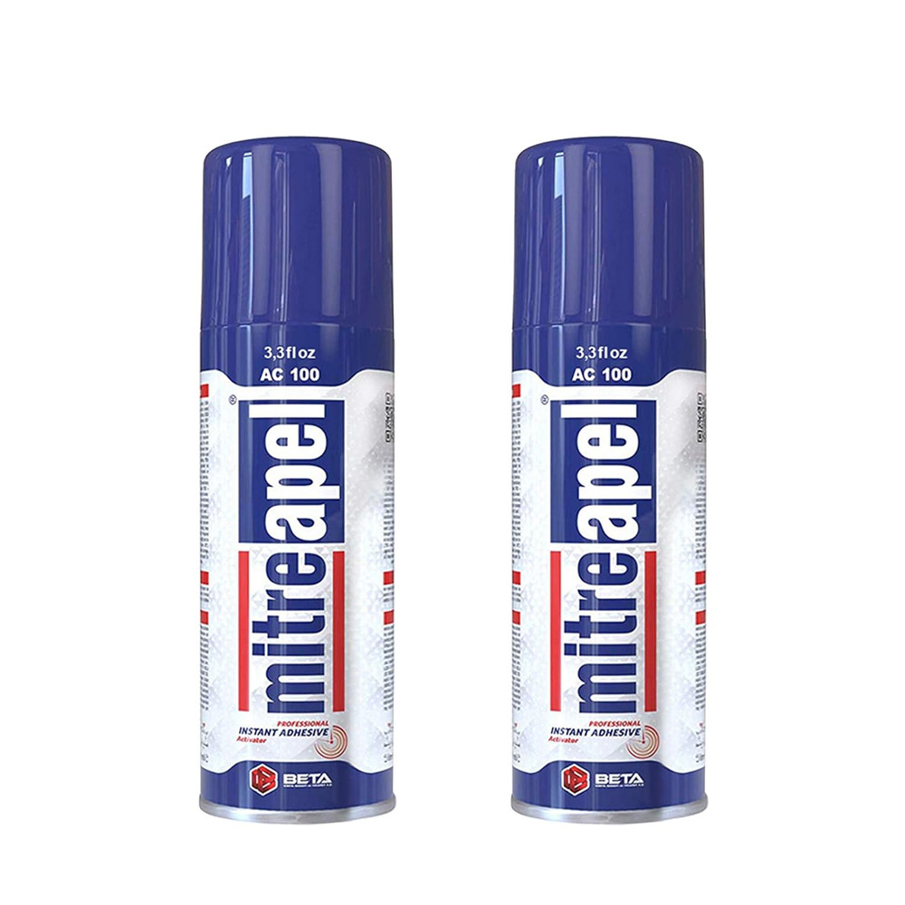 Activator Spray (2 X 3.3 Fl Oz) Accelerator for CA Super Glues (2 Pack)