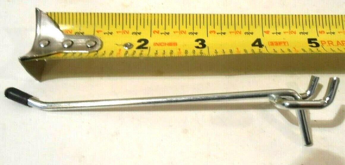 PEG HOOKS 50 PC. 4"inch PEGBOARD HOOKS PEG BOARD BLACK TIP SAFETY 4 inch