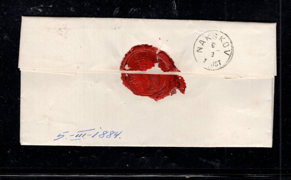 Denmark folded letter nice cancel