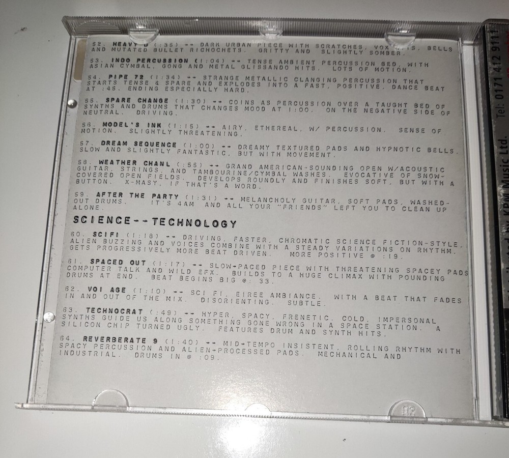 Video Helper Light Drama / Science Technology (Disc Three) Samples CD .