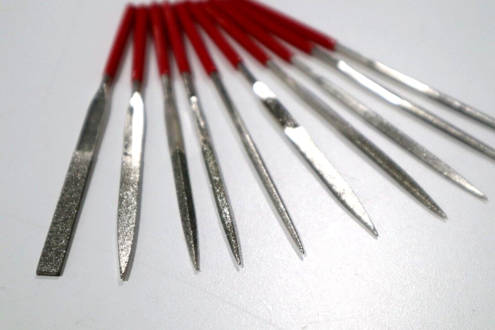 10 pc DIAMOND NEEDLE FILE SET, 5-1/2" O.A.L. B573