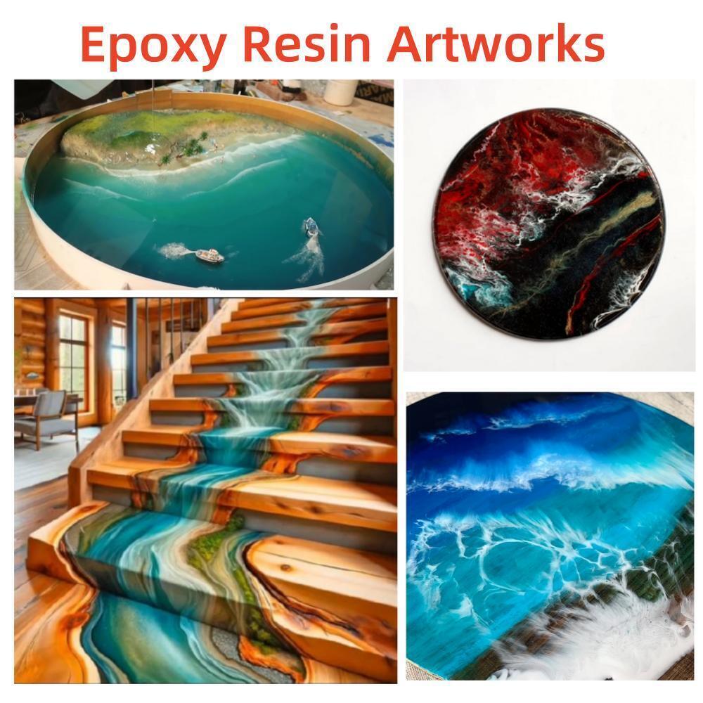 DEEP POUR 2:1 Epoxy Resin Kit 750g/24oz 1.5kg/48oz 3kg/96oz 6kg/192oz 12kg/384oz