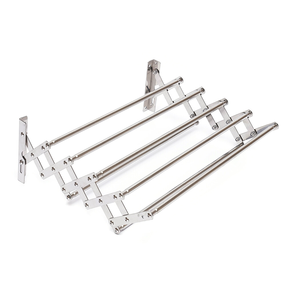 Laundry Hanger Wall-Mounted Expandable Folding Clothes Drying Towel Rack