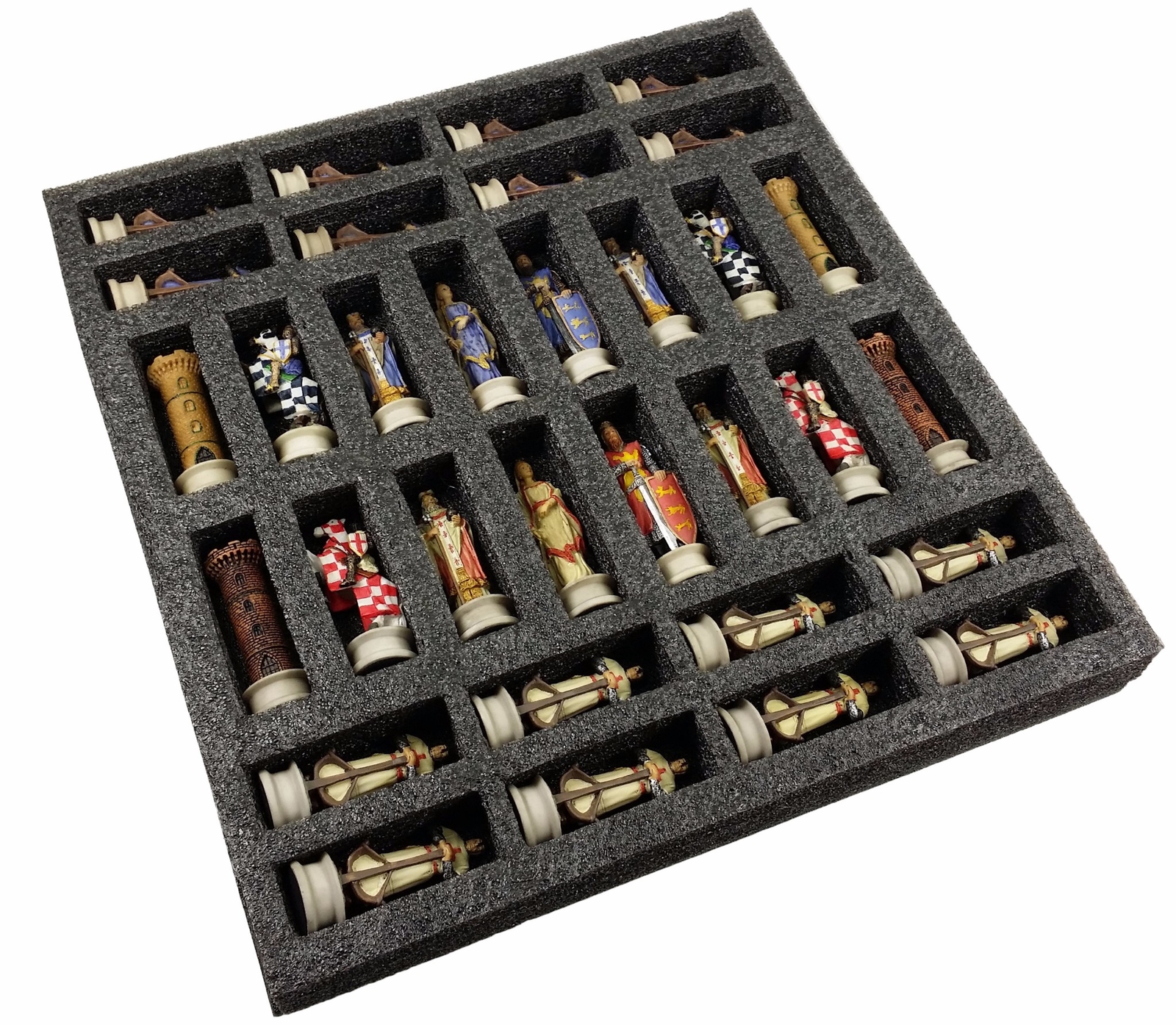 Medieval Times Crusades King Richard Lionheart Men Chess Pieces Set - NO Board