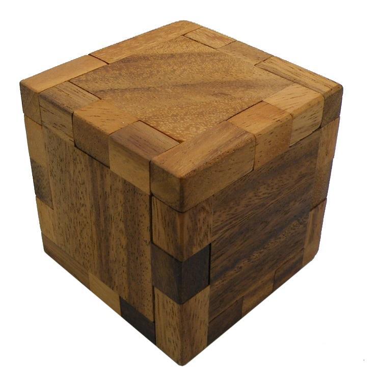 Hidden Dice Cube - Interlocking Wooden Puzzle