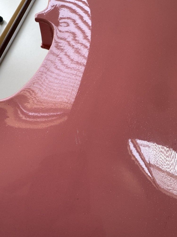 Mendini by Cecilio Pink 3/4 Violin – Missing 1 String + New Set, Case & Bow