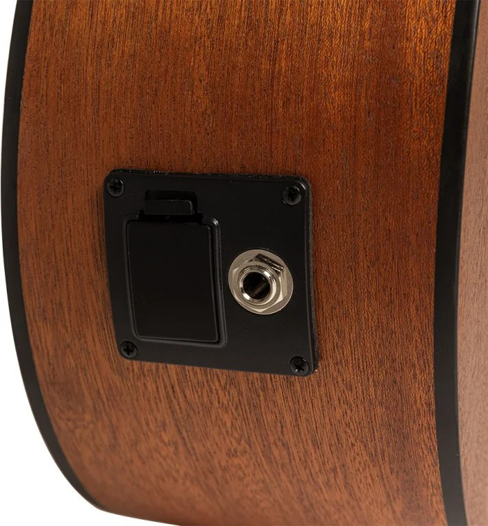 Electro-acoustic dreadnought guitar with cutaway