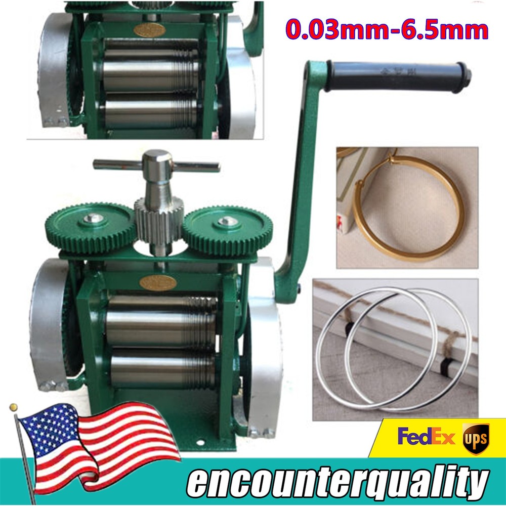 Manual Combination Rolling Mill Machine Jewelry Press Making (Flake+Round Wire)