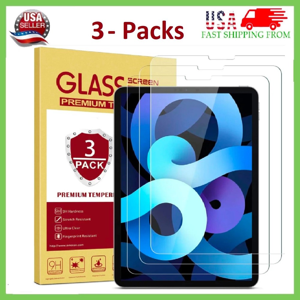 {3-Pack}Tempered Glass Screen Protector For iPad Pro 12.9" 2nd 3rd 4th 5th 6th