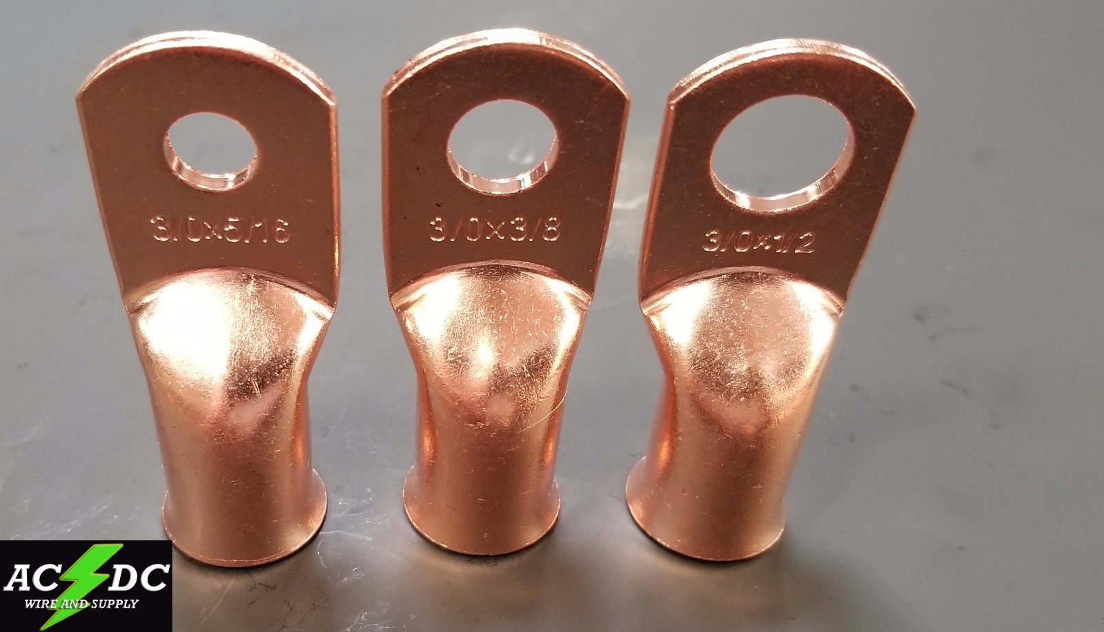 AC/DC WIRE Bare Copper Lug Ring Terminals Battery Wire Welding Cable AWG