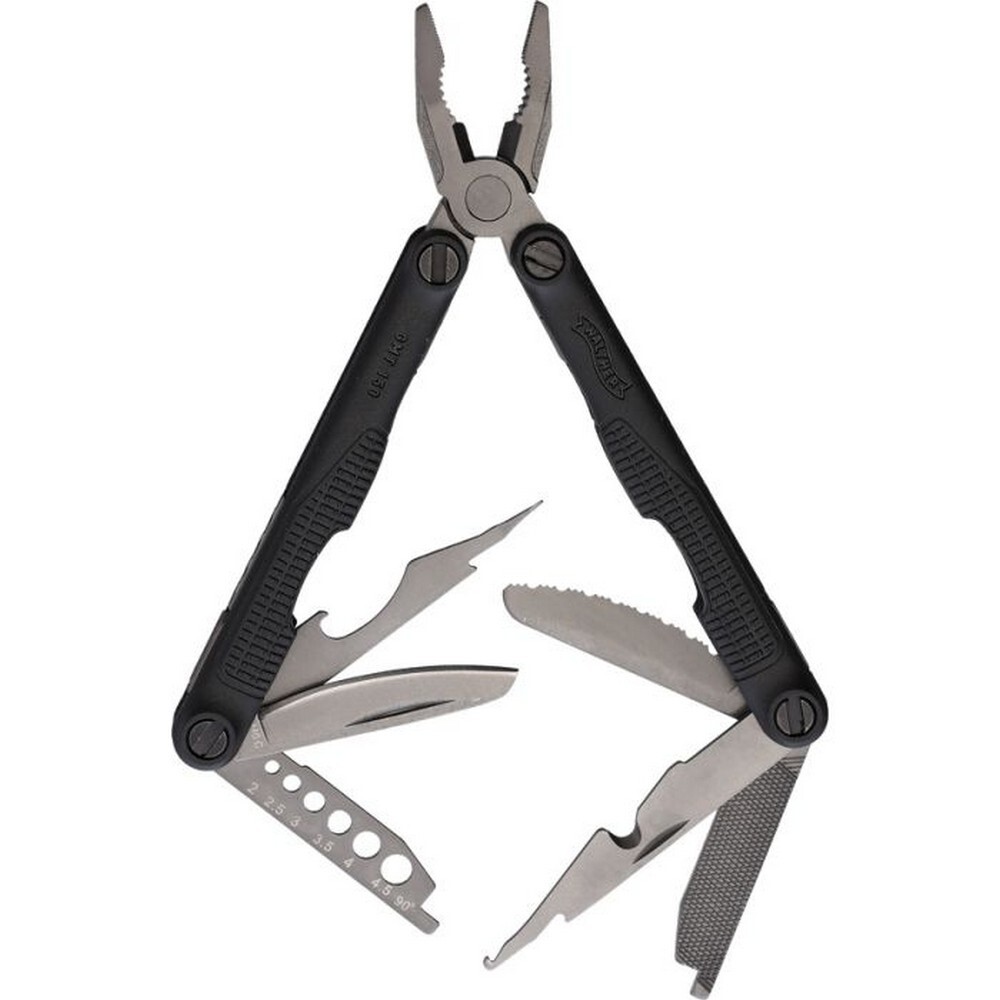 Walther Multi Tool Pliers Blades Screwdriver Ruler Stainless Handle - WAL50796