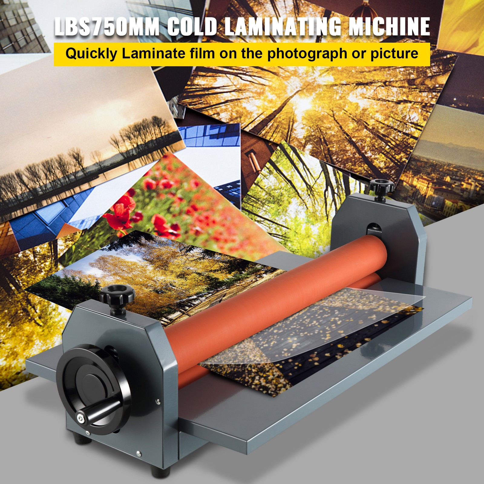 Uimoso 29.5" 750mm Manual Laminator Cold Roll Laminating Machine Photo Film