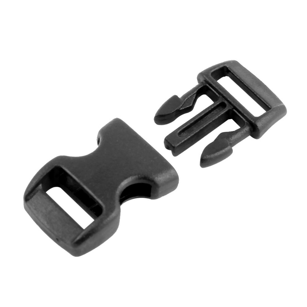Plastic Side Quick Release Clasp Buckles Webbing Strap Black 11mm Width 20pack