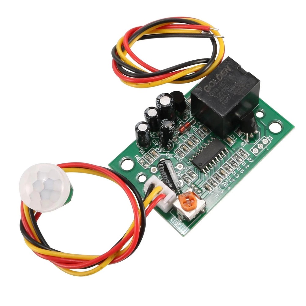 DC 12V PIR Human Motion Sensor Module High Sensitivity Infrared Adjustable Relay